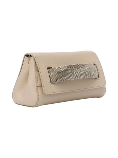 borsa donna gossip in pelle avorio e dettagli palladio Orciani | B02169-NAPPA CHAINNUDE PALLADIO